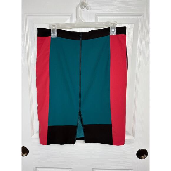 Narciso Rodriguez For Design Nation Women's Colorblock Pencil Skirt Size 6 - Picture 3 of 8
